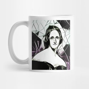 Mary Shelley Black and white Portrait | Mary Shelly Black and white artwork 5 Mug